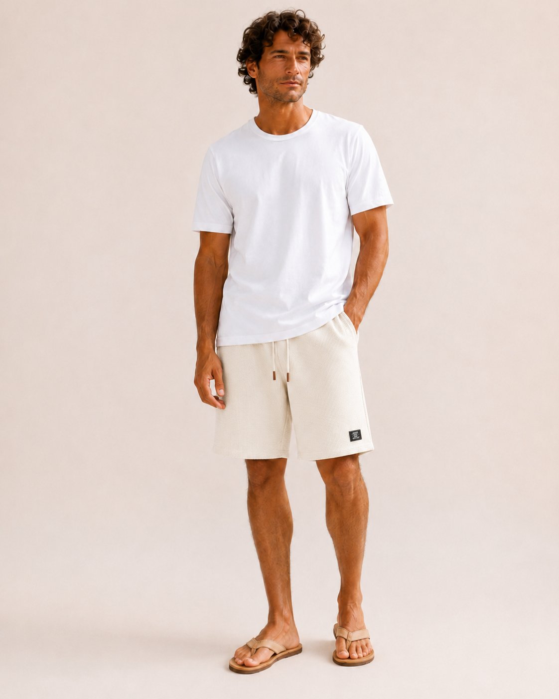 Bermudas chandal casual - 4-blanco-roto