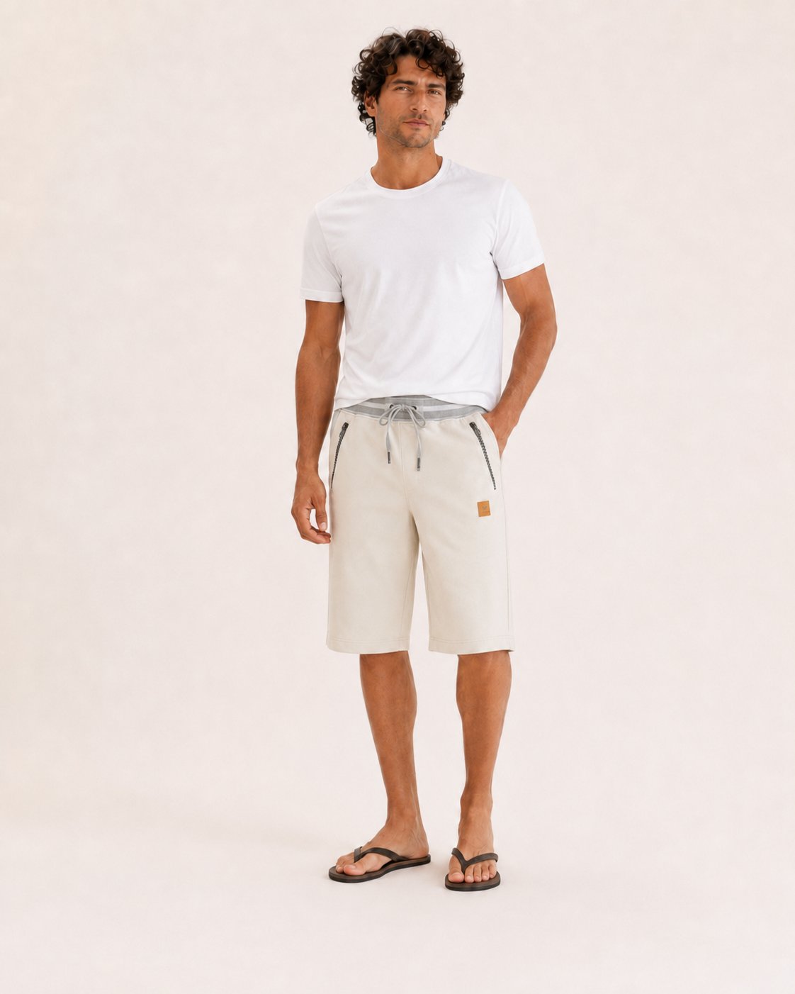 Bermudas chandal medias - 1-blanco