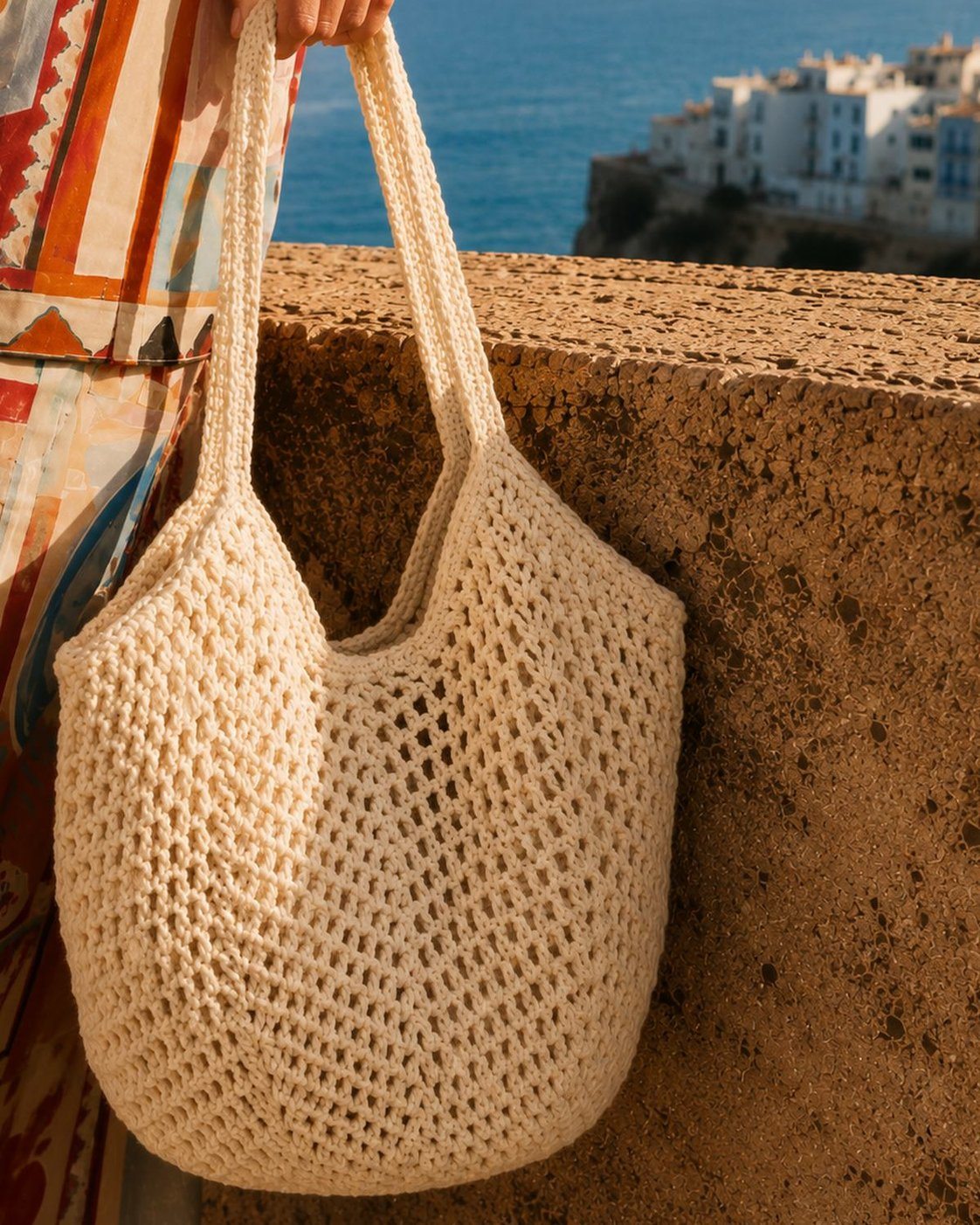 Bolso de red - 1-beige