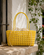 Bolso tipo cesta - 1-amarillo