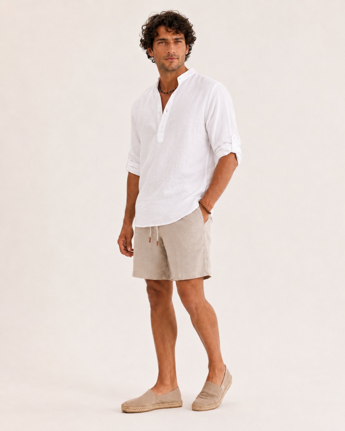 Camisa de lino - 6-blanco
