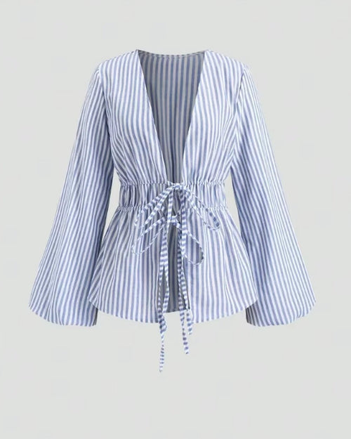 Camisa de rayas anudada - 1