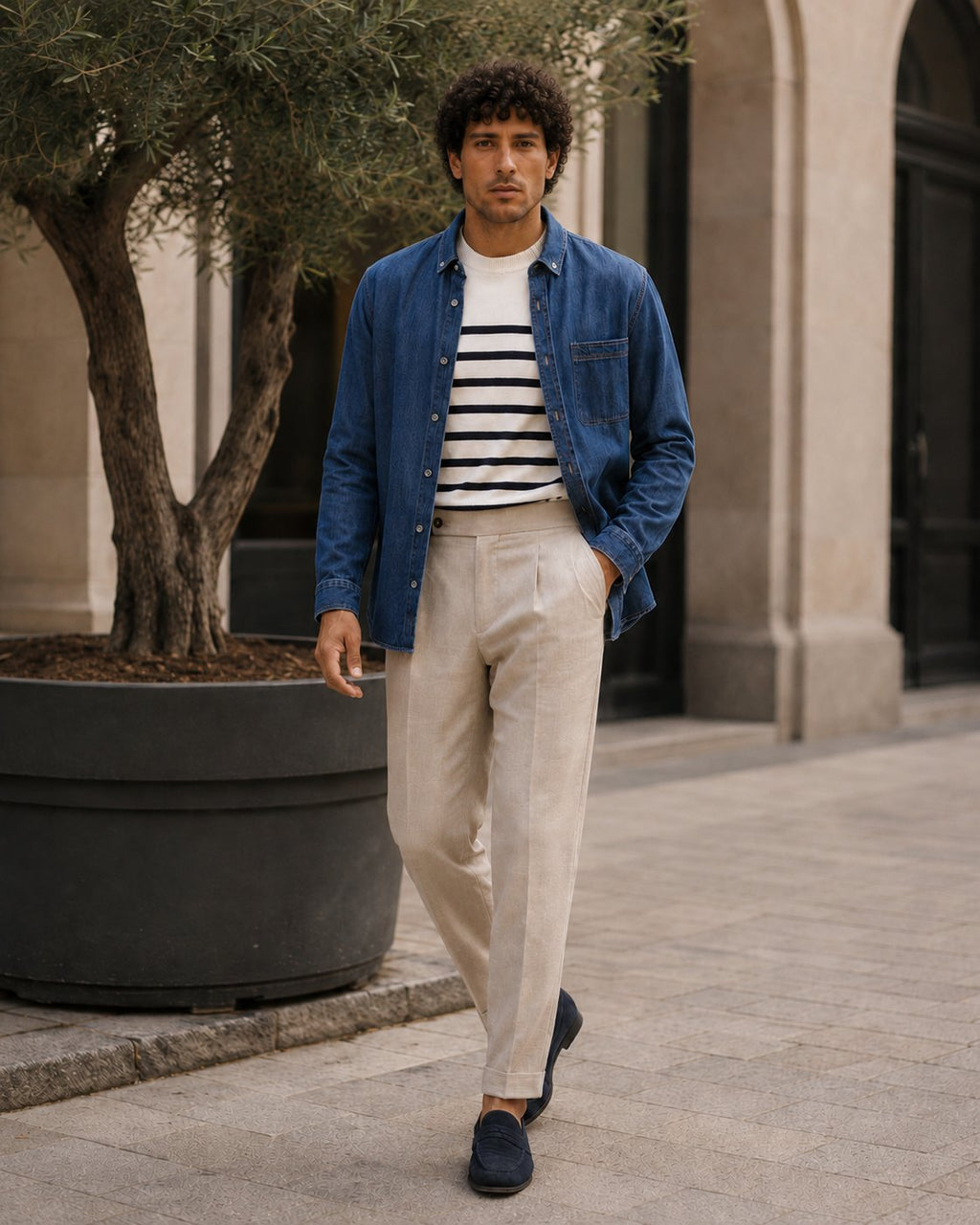 Camisa vaquera de manga larga - 1-azul-vaquero