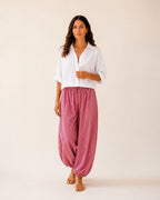 Pantalones bombachos a cuadros - 1-rojo
