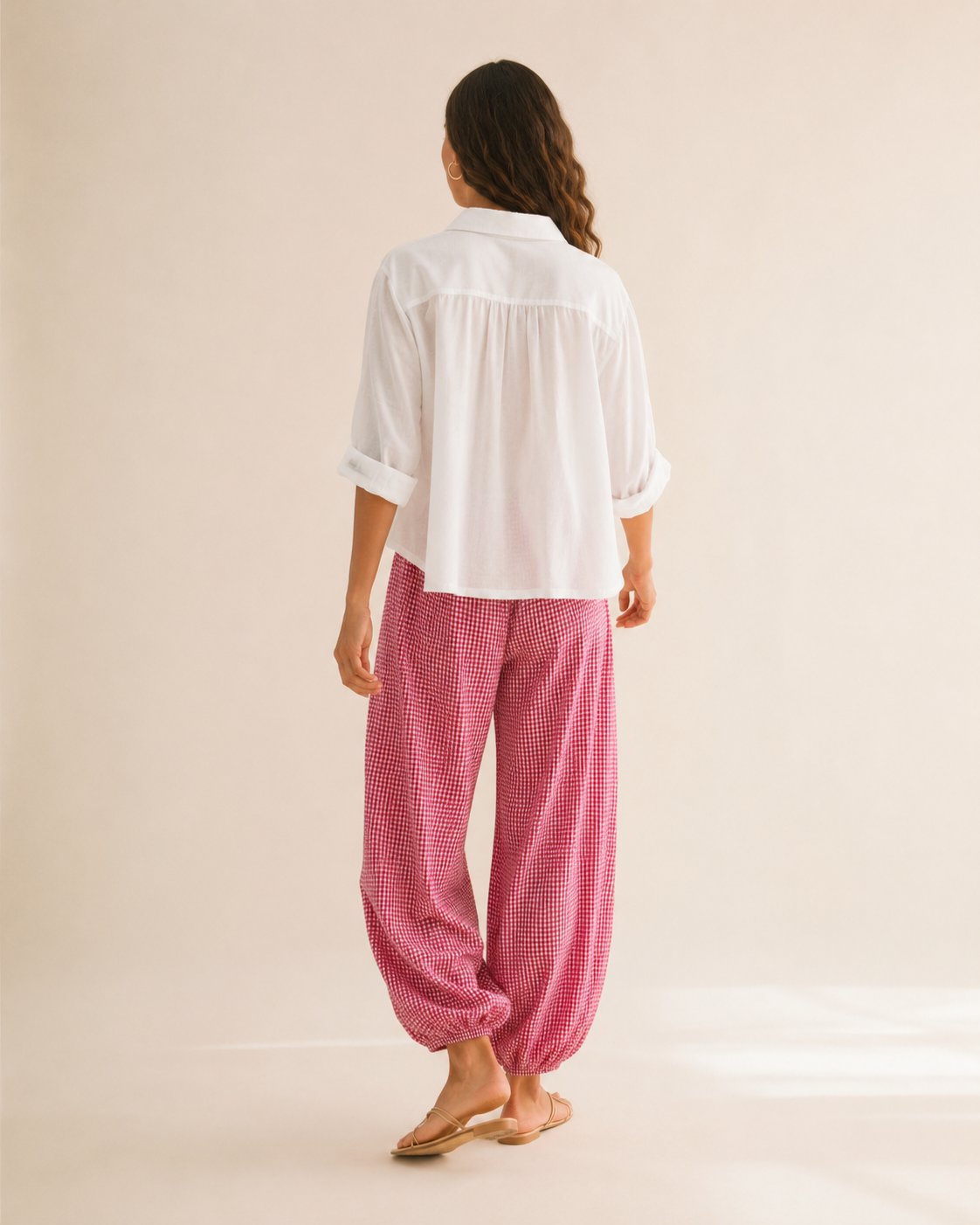 Pantalones bombachos a cuadros - 3