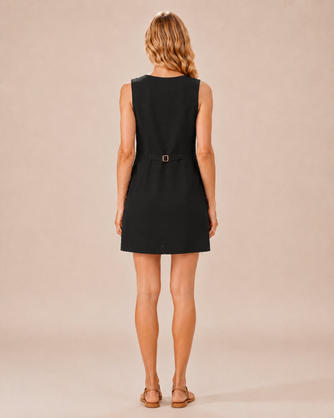 Vestido corto botones - 4